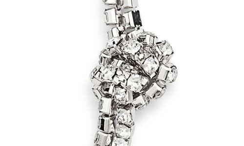 Nordstrom Rack Layered Crystal Y-drop Necklace In Silver