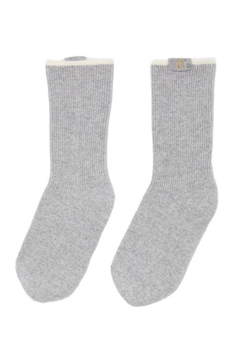 Two-tone knee-high socks