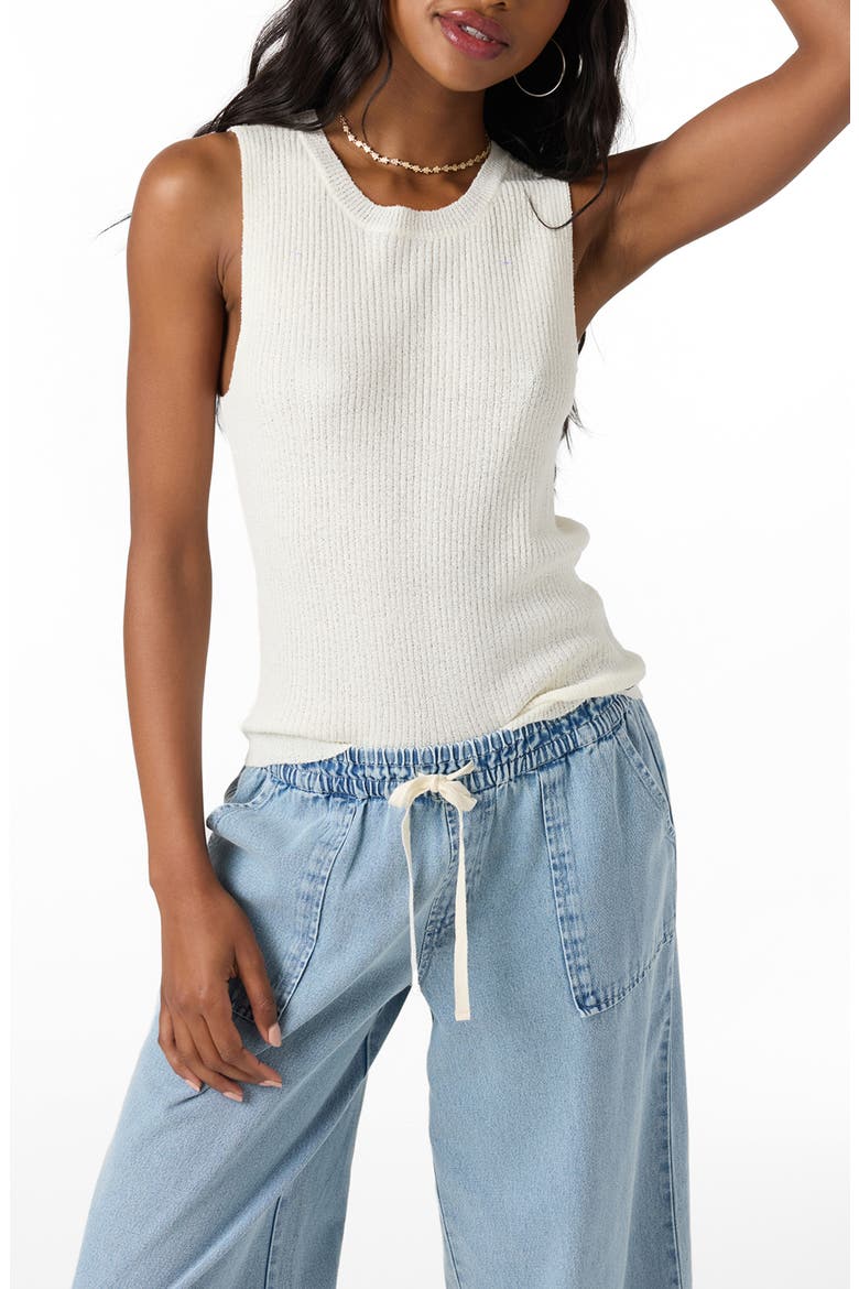 Nichola Sleeveless Sweater, Alternate, color, WINTER WHITE