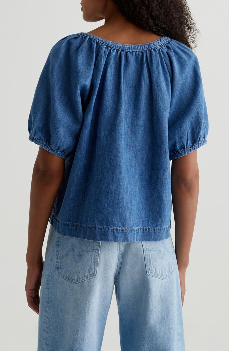 AG Holly Puff Sleeve Denim Shirt, Alternate, color, 