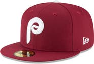 New Era Men's New Era Maroon Philadelphia Phillies Cooperstown Collection Wool 59FIFTY Fitted Hat