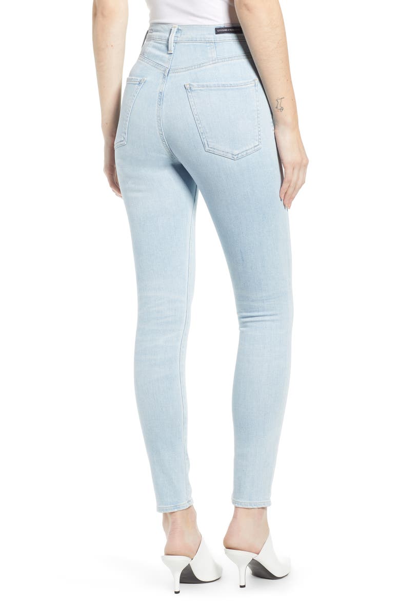Chrissy High Waist Ankle Skinny Jeans, Alternate, color, ORACLE