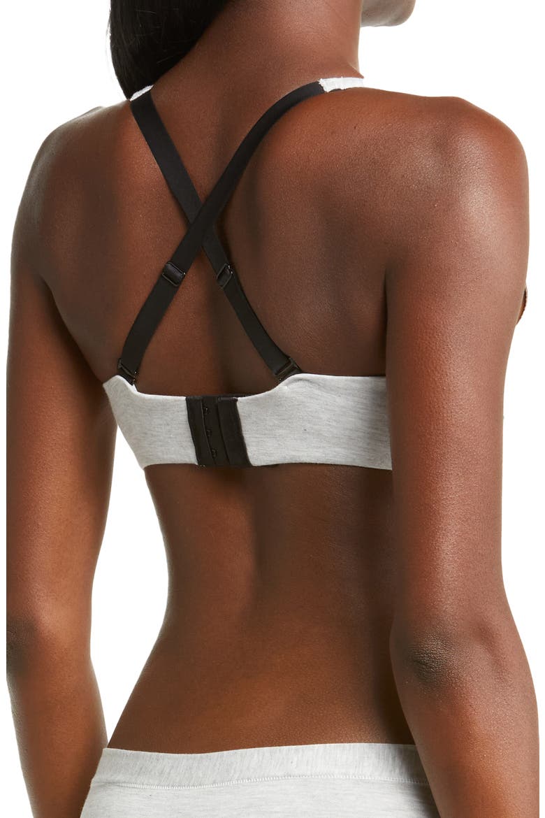 FeelFree Longline Bralette, Alternate, color, HEATHER GREY