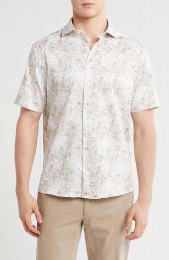 WESTZEROONE Emilio Short Sleeve Stretch Button-Up Shirt