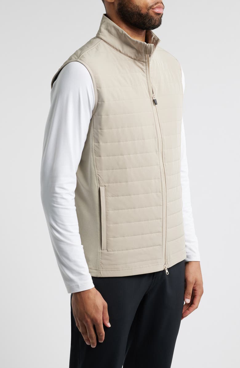 Swannies Warren Quilted Waterproof Golf Vest, Alternate, color, Tan