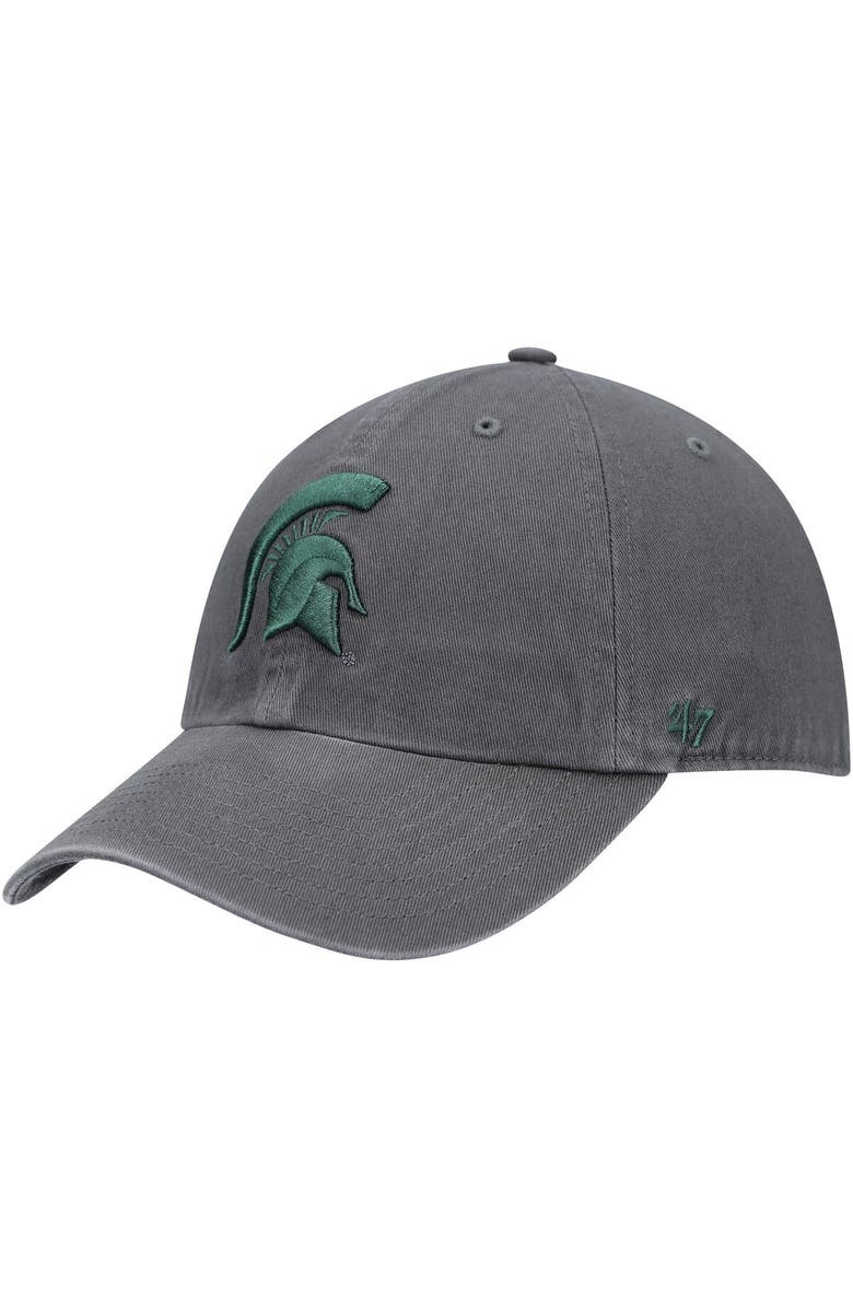 '47 Men's '47 Charcoal Michigan State Spartans Vintage Clean Up Adjustable Hat, Main, color, 