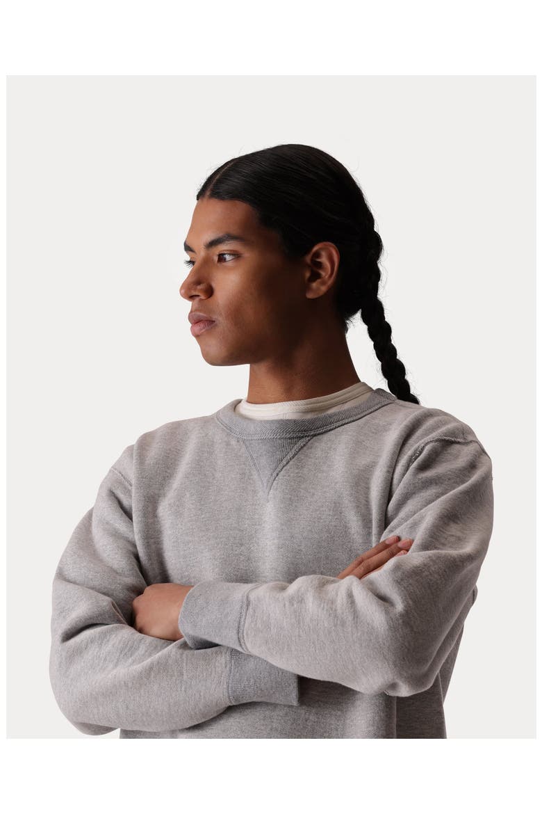 Vintage Inspired Crew Neck Sweatshirt, Alternate, color, Melange Grey