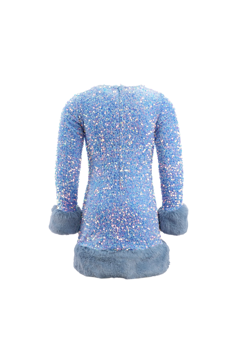 Celeste Shimmer Dress, Alternate, color, Blue