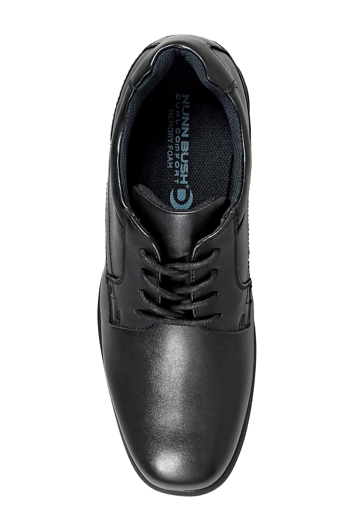 NUNN BUSH Sherman Slip-Resistant Plain Toe Work Derby - Wide Width Available, Alternate, color, Black