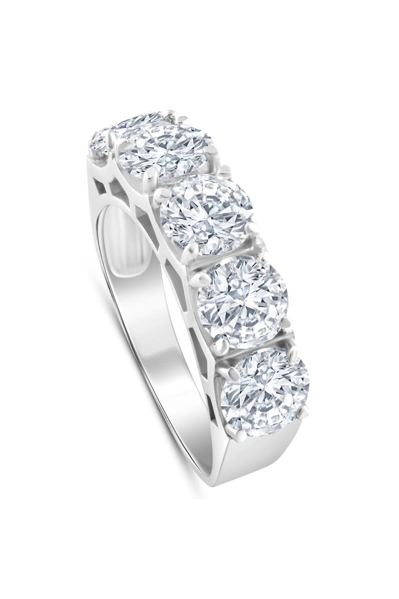 3 3/4Ct 5-Stone Lab Grown Diamond Wedding Ring 14K Gold, Alternate, color, 14k White Gold