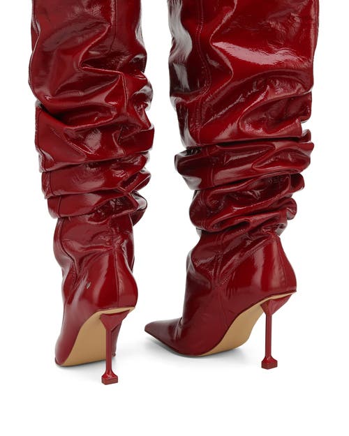 Naked Wolfe Vern Crinkle Patent Leather Red In Red