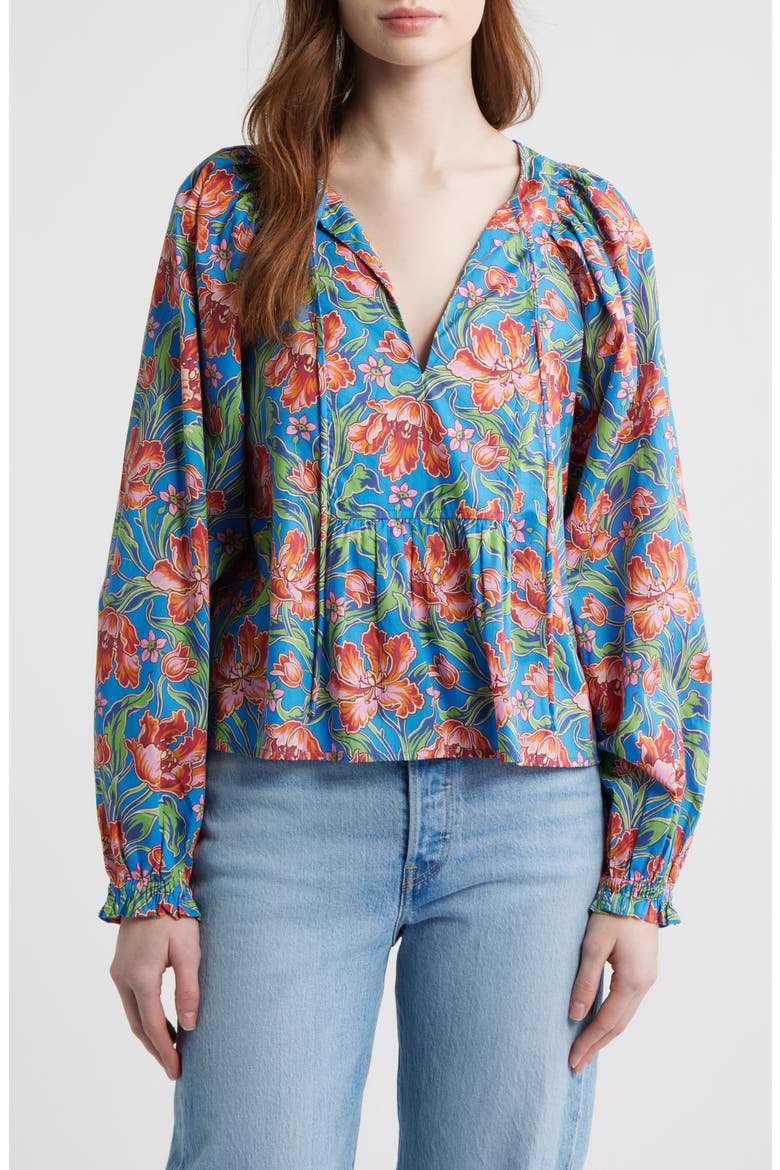 Junie Floral Print Shirt, Main, color, ARCHIVE TULIP LIBERTY PRINT
