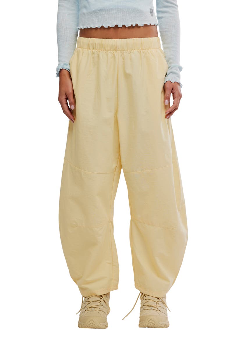 FP Movement Game Day High Rise Barrel Leg Pants, Main, color, SUNLIT YELLOW