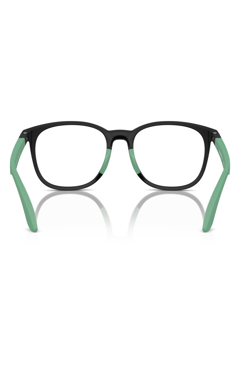 Emporio Armani 49mm Phantos Optical Glasses, Alternate, color, Matte Black / Demo Lens