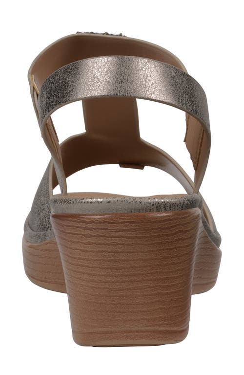 Gc Shoes Elissa Wedge Sandal In Pewter