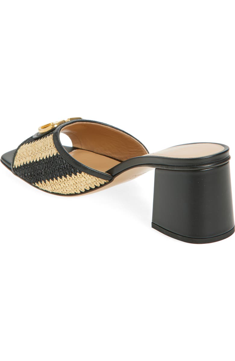 Valentino Garavani VLOGO Slide Sandal, Alternate, color, Natural/ Black