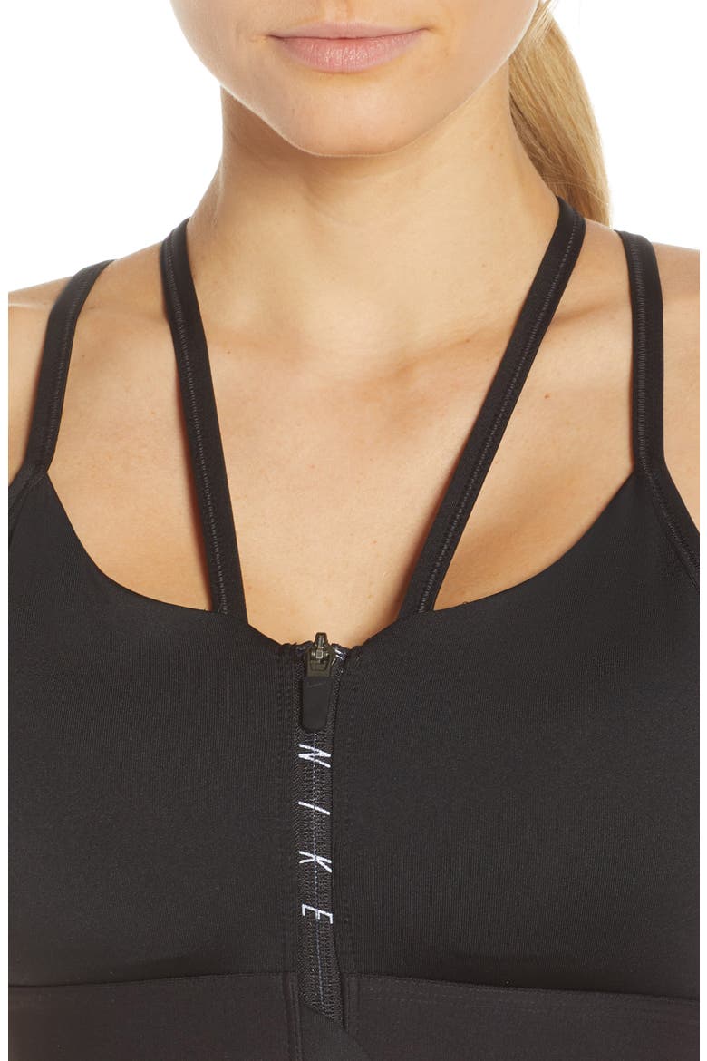 Indy Sports Bra, Alternate, color, BLACK/ BLACK/ WHITE