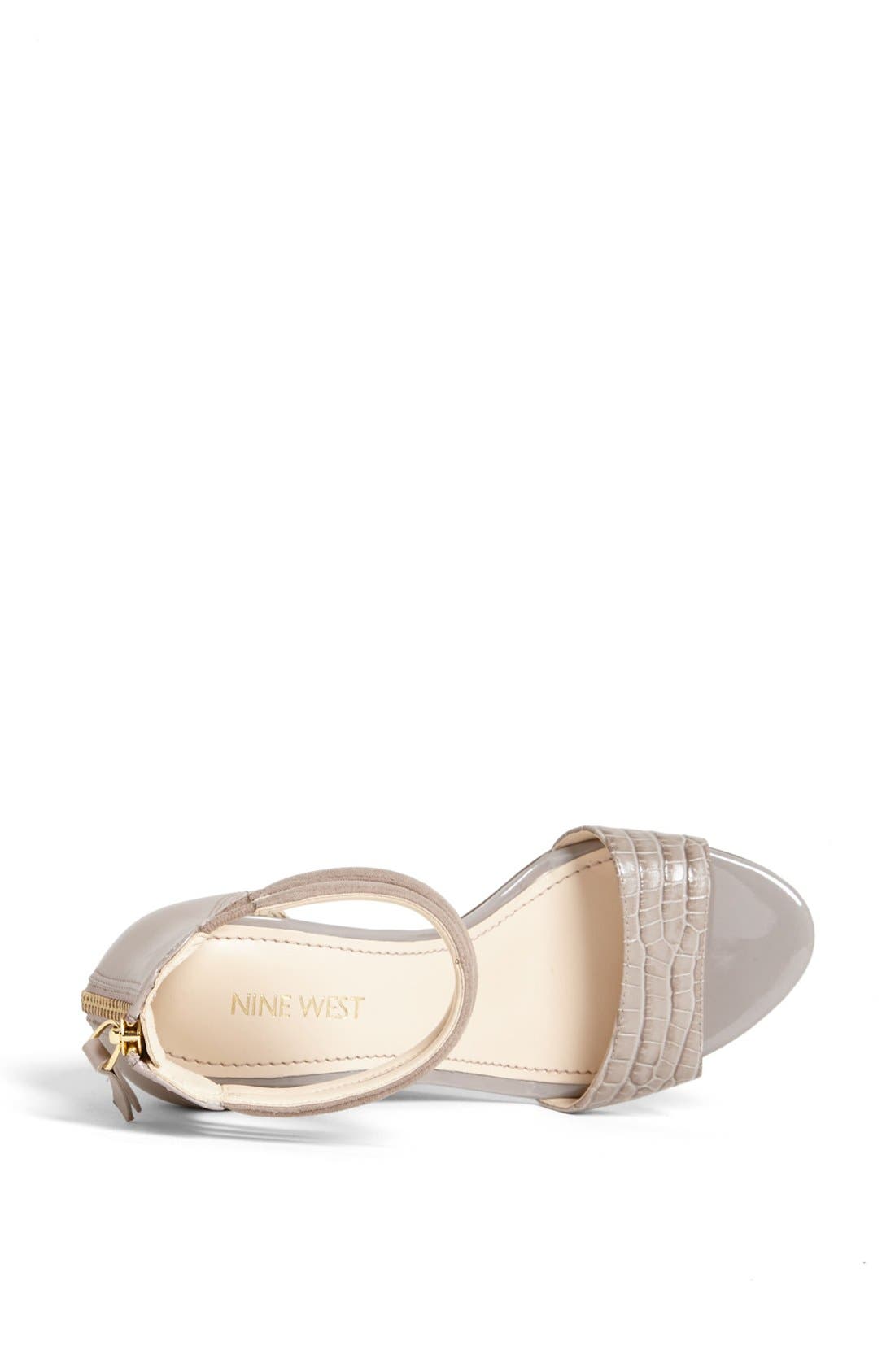 'Floriscine' Sandal, Alternate, color, TAUPE MULTI LEATHER