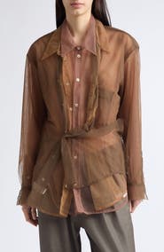 ACT N*1 Twist Tulle Triple Shirt