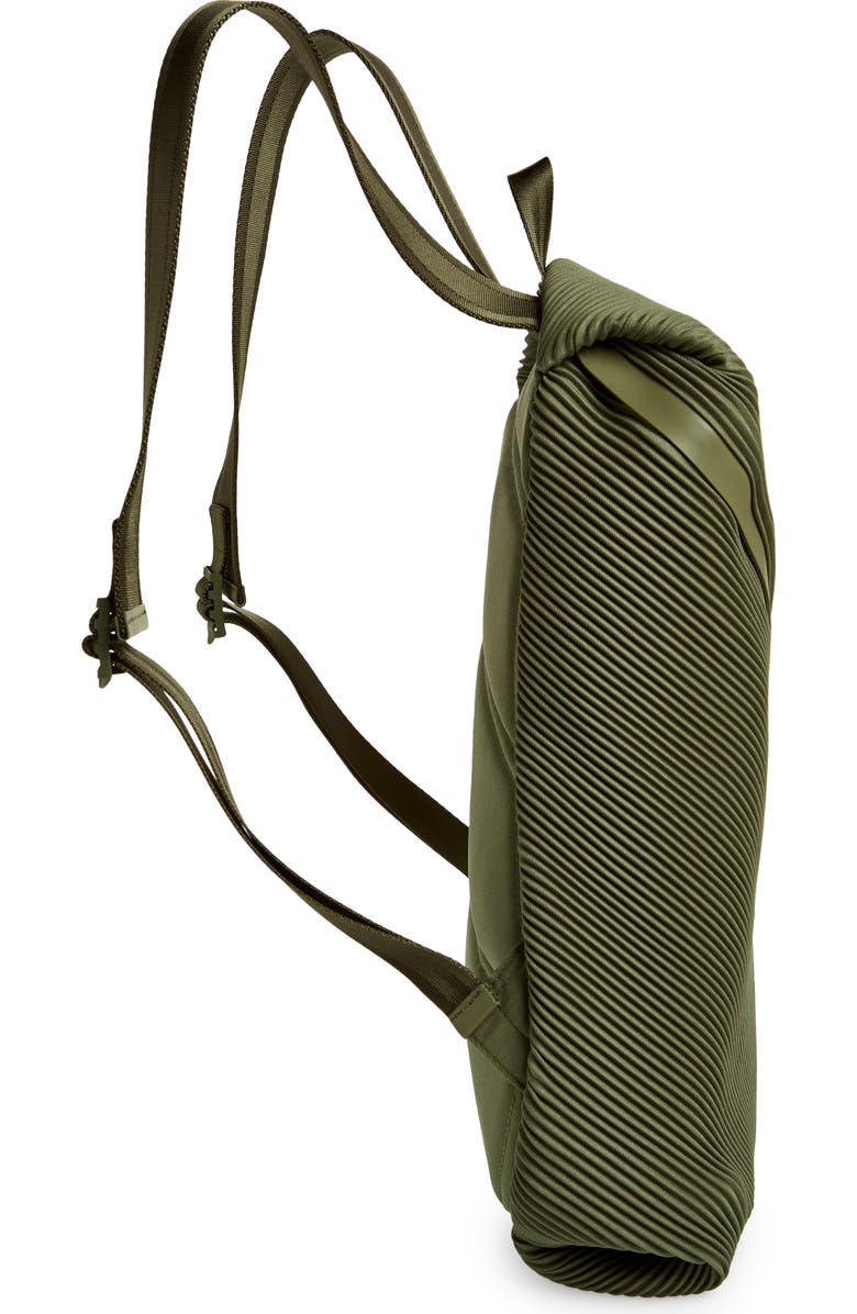 Pleats Please Issey Miyake Bias Pleated Backpack, Alternate, color, Steel Green