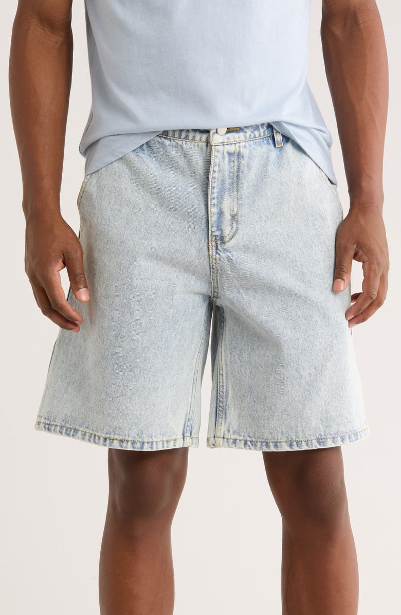 WeSC Denim Carpenter Jorts, Main, color, Auth Light Wash