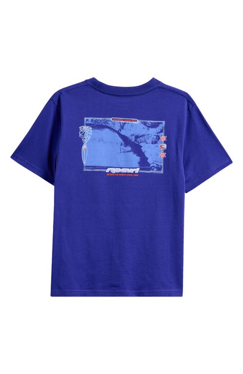 Rip Curl Kids' Evolution Moon Wave Cotton Graphic T-shirt In Wild Berry
