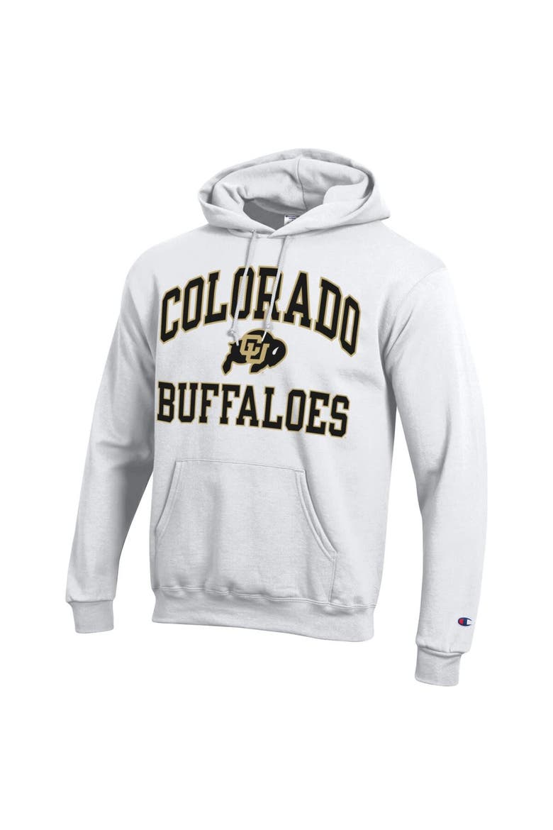 Men's Champion  White Colorado Buffaloes High Motor Pullover Hoodie, Alternate, color, White