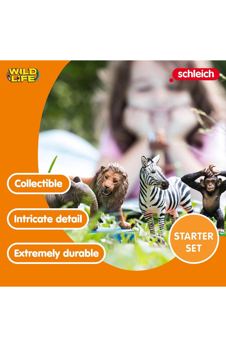 Schleich Wild Life Starter Set, 4 Animal Figurines, Alternate, color, Multicolored