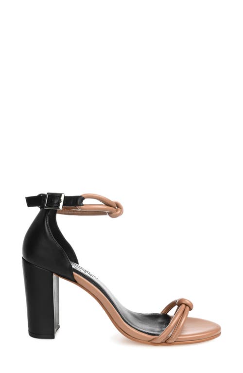 Journee Signature Jettah Ankle Strap Sandal In Black/tan