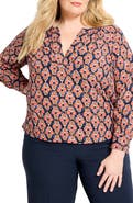 NIC+ZOE Harvest Ikat V-Neck Top