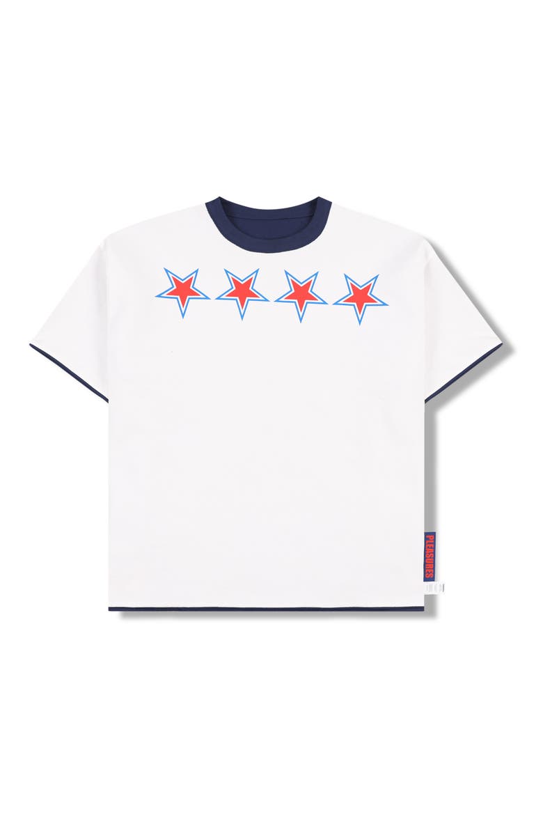 X Zero Skateboards Stars Graphic Print Reversible T-Shirt, Alternate, color, NAVY