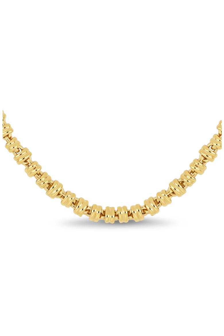 Men's 14K Gold Segmented Link Chain Necklace, 5.8mm (Online Trunk Show), Alternate, color, 14K YELLOW GOLD