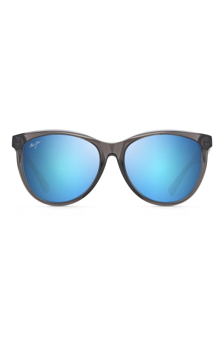 Glory Glory 56mm Polarized Cat Eye Sunglasses, Main, color, TRANSPARENT GREY