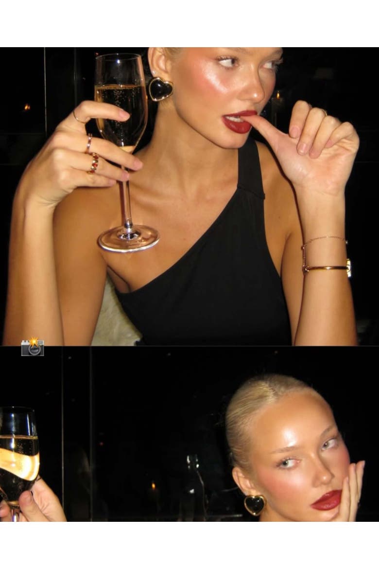 Nightgasm Earrings, Alternate, color, Black Glo