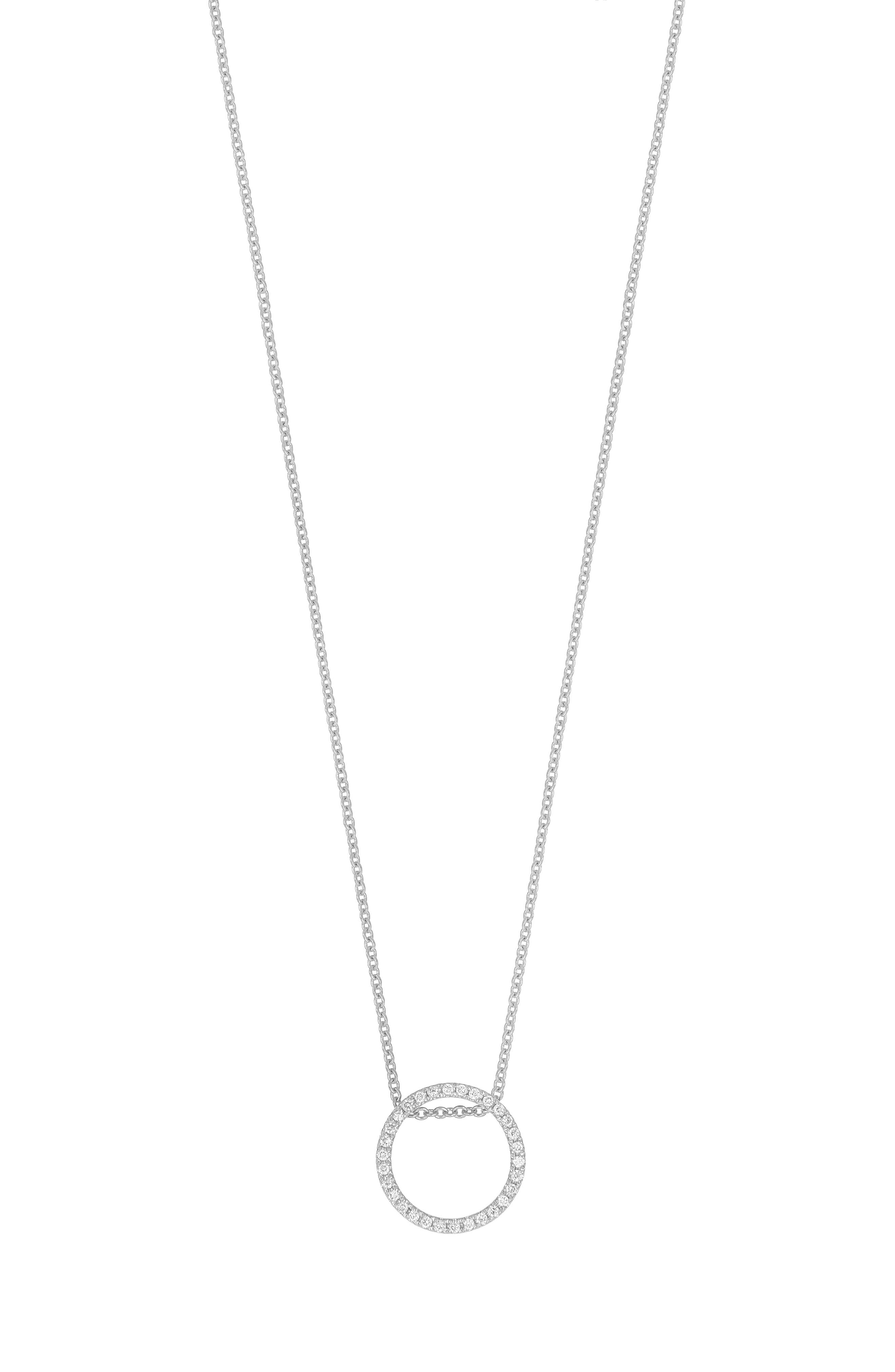 Carrière Jewelry Circle Diamond Pendant Necklace - 0.07ct.