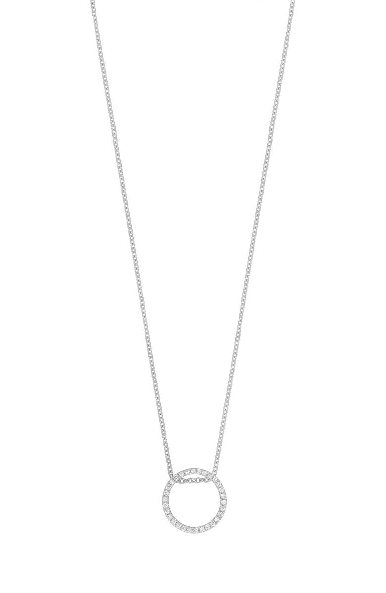 Carrière Jewelry Circle Diamond Pendant Necklace - 0.07ct., Main, color, 14K White Gold