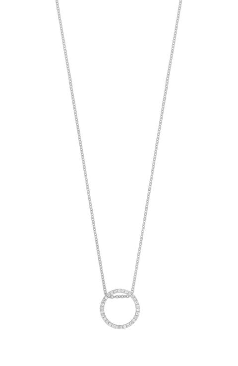 Circle Diamond Pendant Necklace - 0.07ct.
