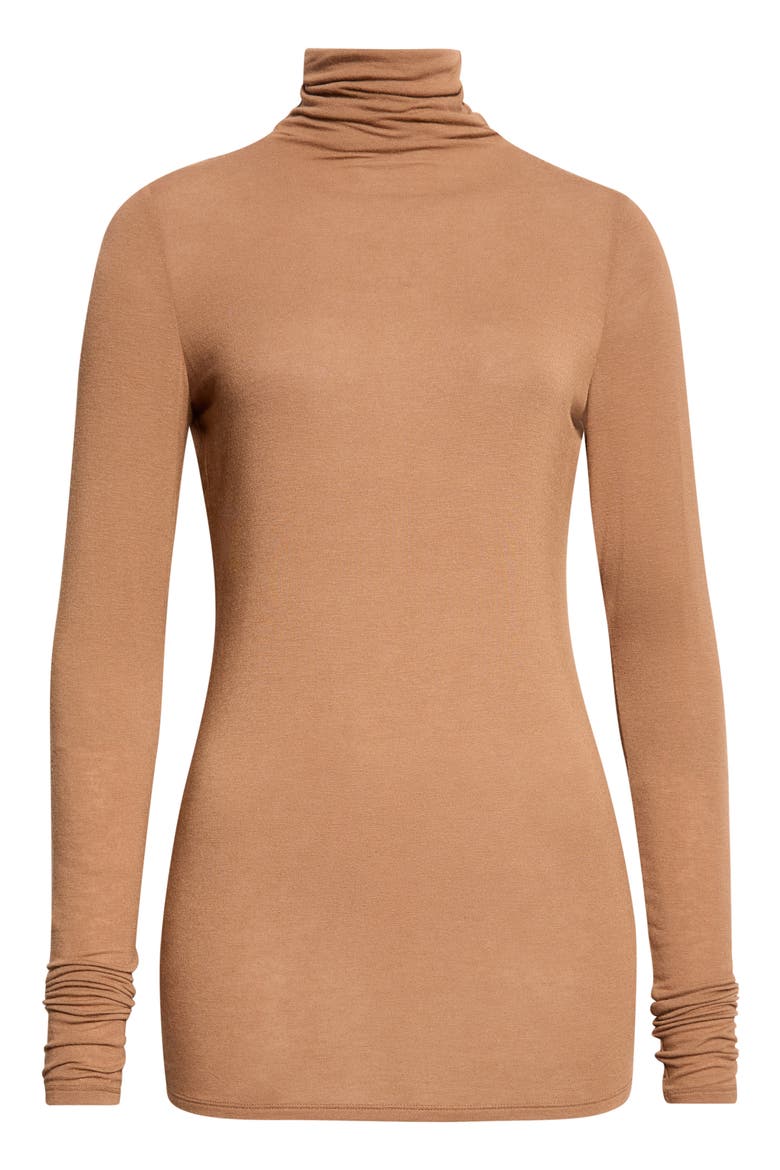 Fitted Funnel Neck Sweater, Alternate, color, VICUNA