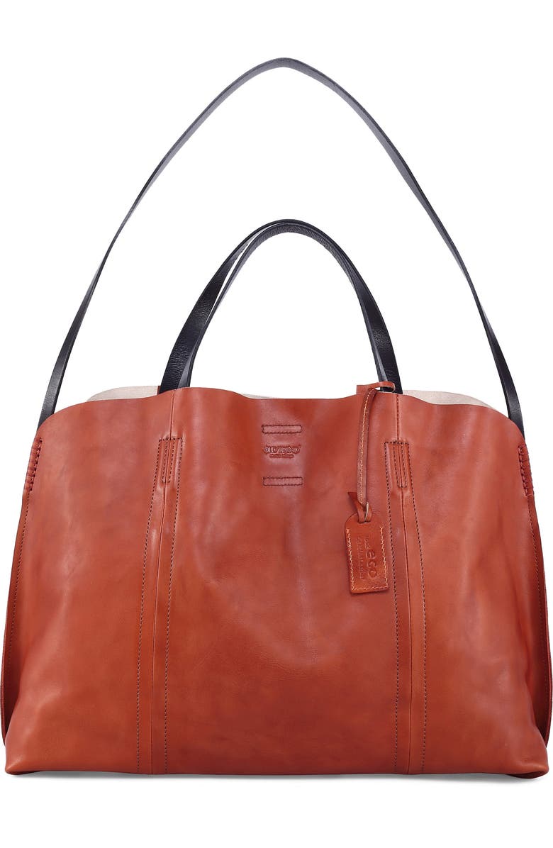 OLD TREND Forest Island Leather Tote Bag, Main, color, Cognac