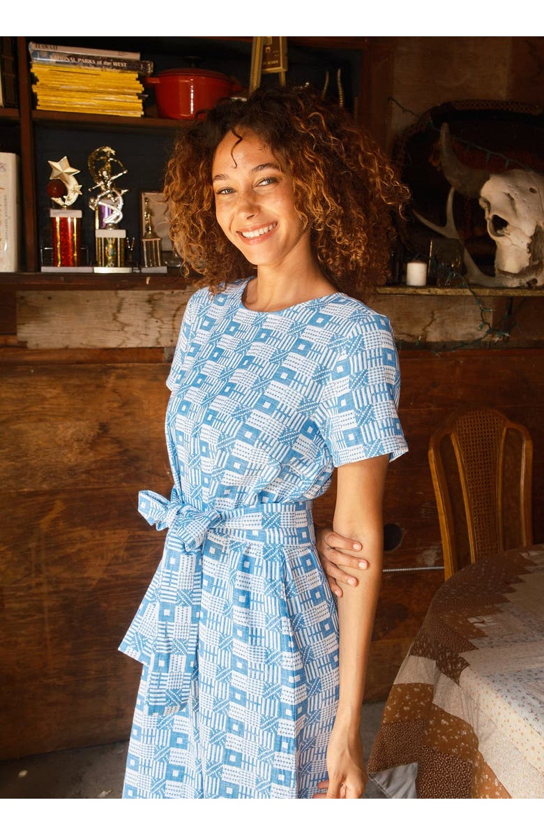 Ace & Jig Mette Button Back Belted A-line Maxi Dress, Alternate, color, Lisbon