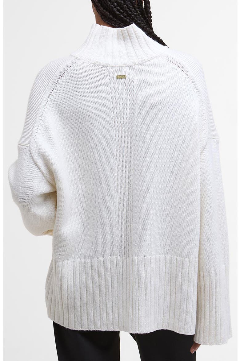 Serena Oversize Cotton & Wool Blend Mock Neck Sweater, Alternate, color, CLOUD