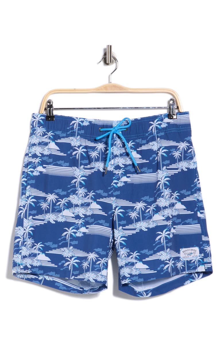 Palms Swim Trunks, Alternate, color, BLUE