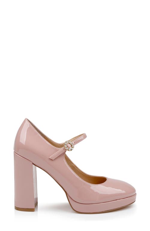 Jewel Badgley Mischka Trisha Mary Jane Platform Pumps In Blush Patent