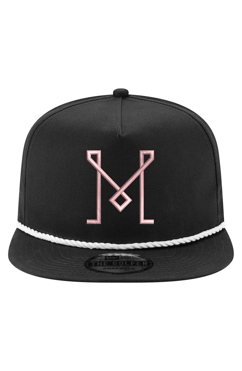 New Era Men's New Era Black Inter Miami CF The Golfer Kickoff Collection Adjustable Hat, Alternate, color, 