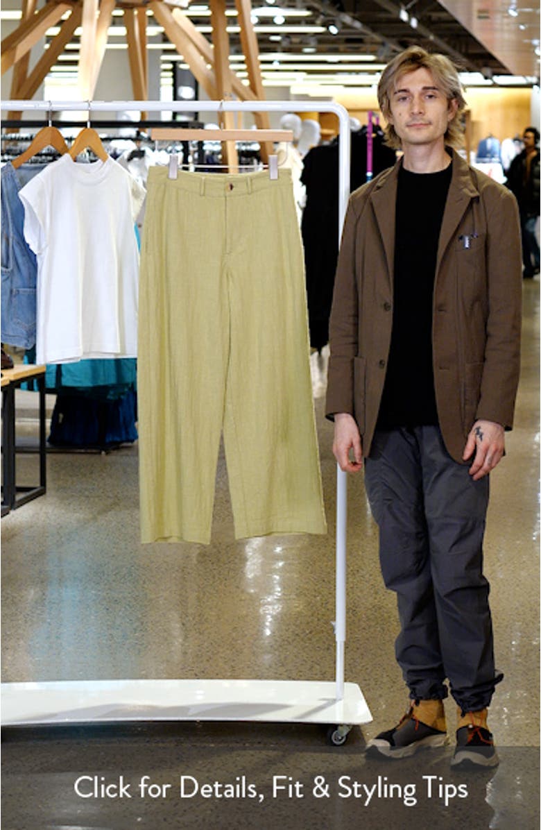 Vacation Crop Wide Leg Cotton Slub Pants, sales video thumbnail