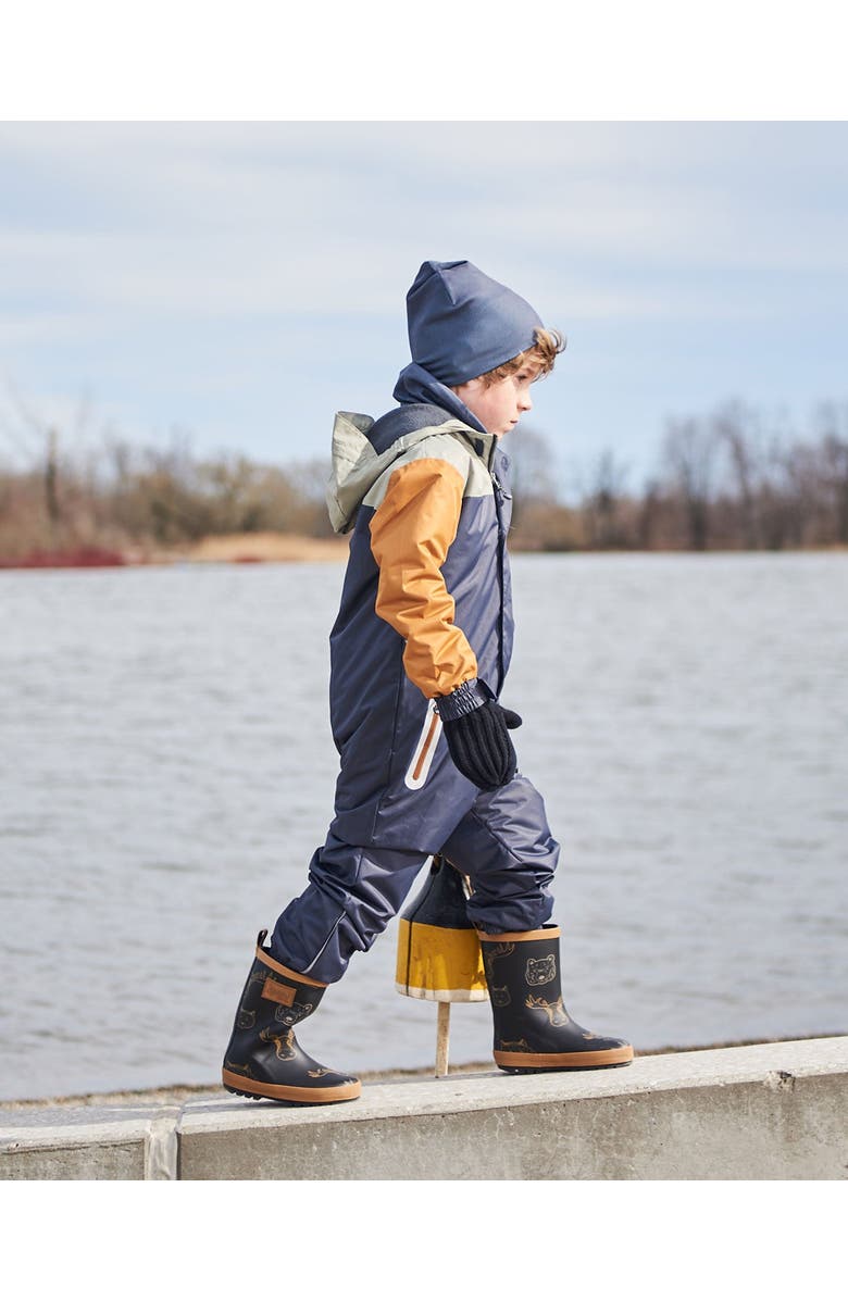 Deux par Deux Kids Unisex Solid Beanie Hat Dark Gray, Alternate, color, 