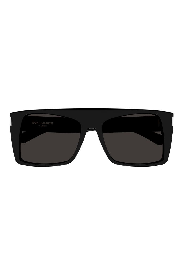 Vitti 58mm Square Sunglasses, Main, color, BLACK