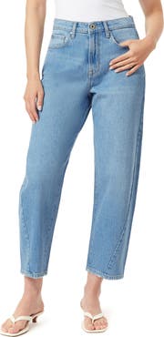 Kensie Forward Side Seam Barrel Leg Jeans