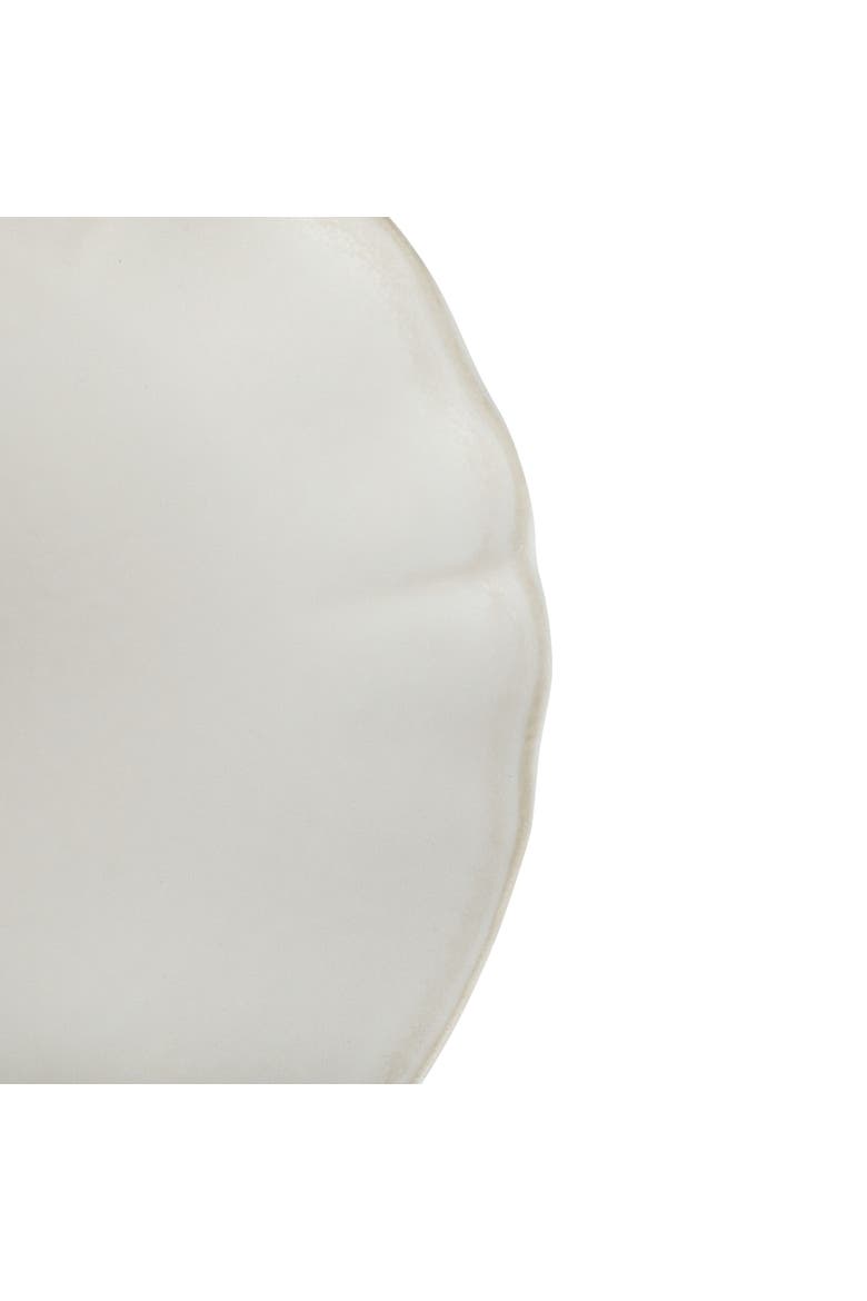 Vista Rossio Ceramic Cake Stand with Scalloped Rim, Alternate, color, White