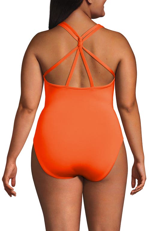 Shop Lands' End Tugless Quickdry V-neck Multi-way High Leg One Piece Swimsuit